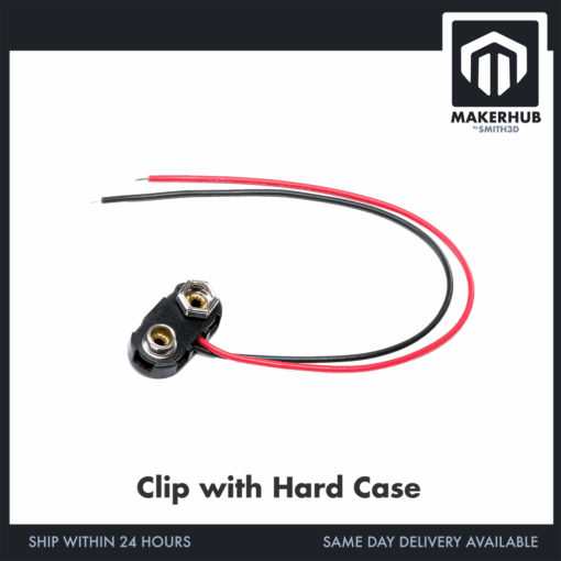 9V BATTERY CLIP (HARD CASE)