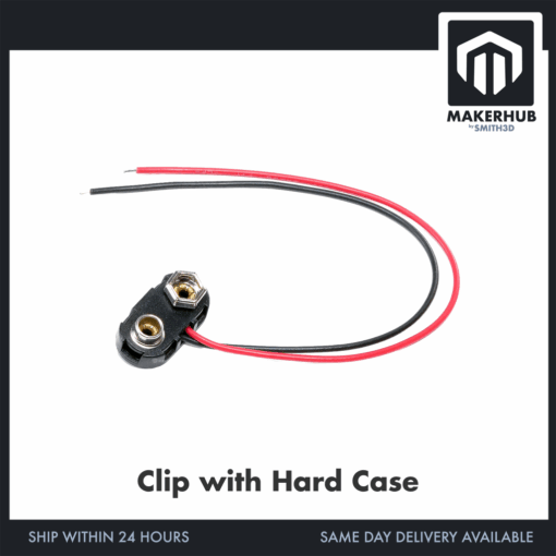 9V BATTERY CLIP (HARD CASE)