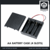 AA Battery Holder with Cover On/Off Switch 2/3/4 Slots Battery AA Holder Red/Black Wire - AA BATTERY CASE (4S)