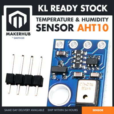 AHT10 DIGITAL TEMPERATURE HUMIDITY SENSOR HIGH PRECISION I2C 3.3V-5V BREAKOUT MODULE