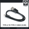 Data Cable Type-A Type-C MicroUSB Type-B 0.5m 1m 30cm 0.3m 100cm Data Transfer Upload Code - TYPE-A TO TYPE-C CABLE (0.5M)
