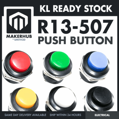 R13-507 BUTTON (RED)