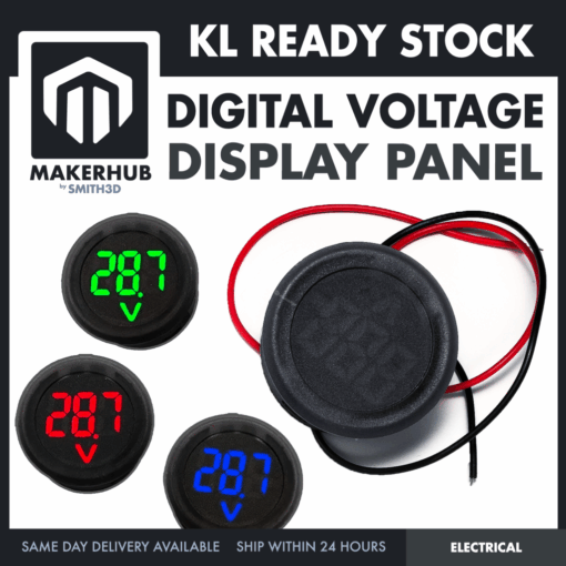 Voltage Display Panel Meter Digital LED Screen Green Red Blue Color ...